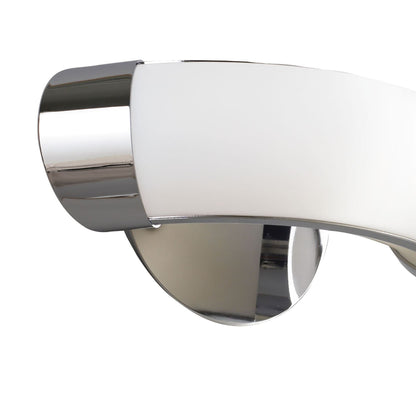 Mantra Guss GU10 Guss Wall Light Switched GU10 1 Light L1/SGU10, Polished Chrome/White Acrylic, CFL Lamps INCLUDED