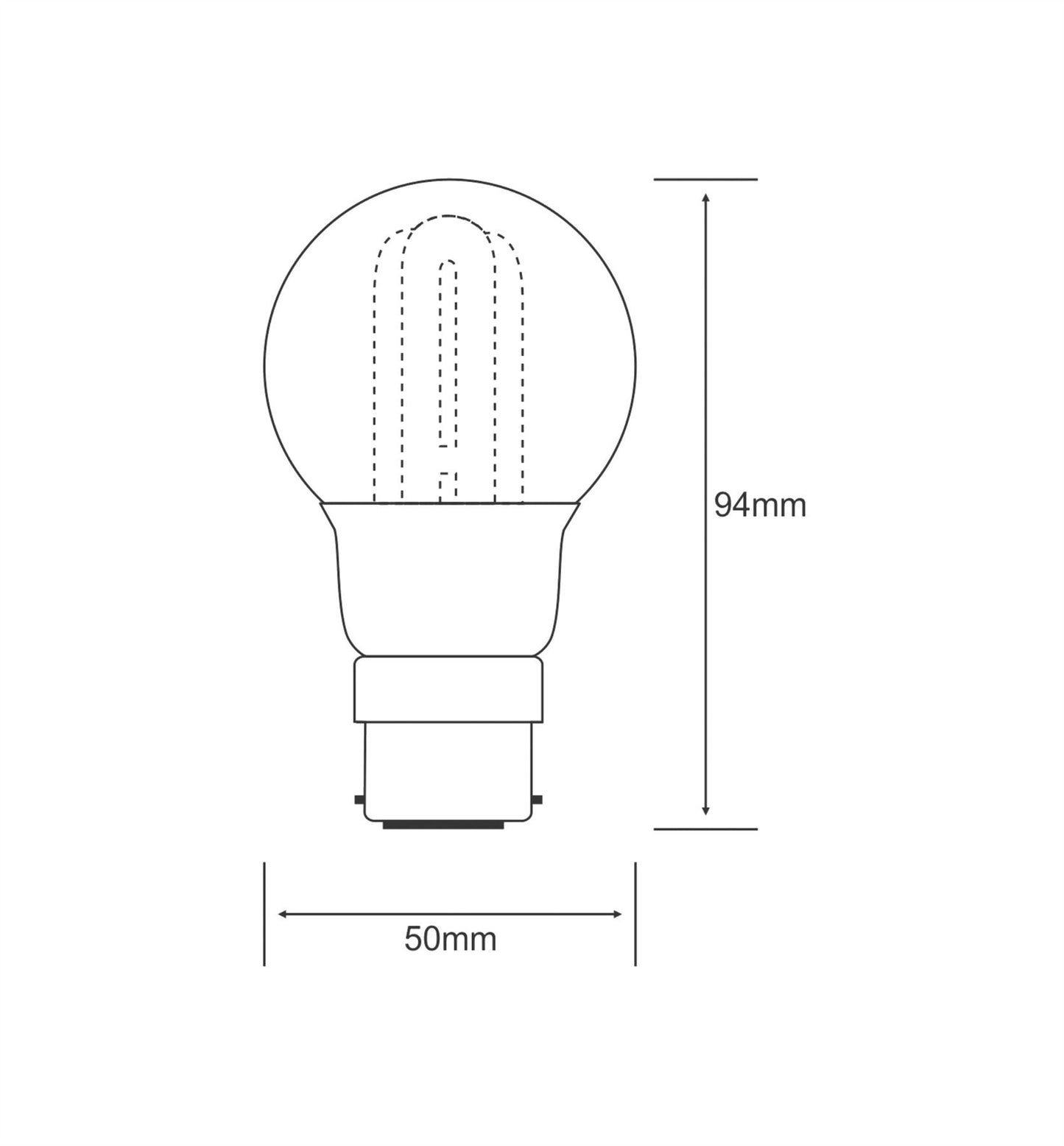 Luxram Extra Mini Sup Ball Extra Mini Supreme Ball B22 7W 2700K Compact Fluorescent Compact