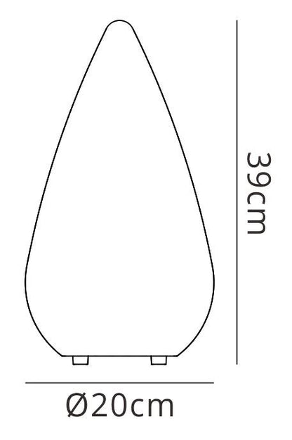 Mantra M1494 Palma Table Lamp 1 Light E27 Outdoor IP65, Opal White