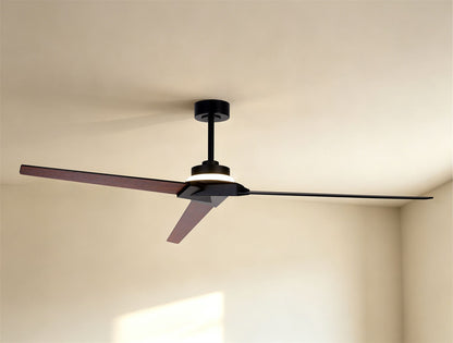 Brisa Mini 150cm 20W LED Dimmable Light With Reversible Fan, 2700-5000K Remote & APP Control, Black, Reversible Blades, 1400lm, IP44 5yrs Warranty