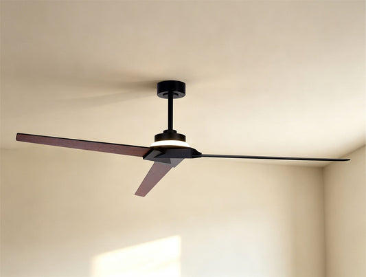 Brisa Mini 150cm 20W LED Dimmable Light With Reversible Fan, 2700-5000K Remote & APP Control, Black, Reversible Blades, 1400lm, IP44 5yrs Warranty