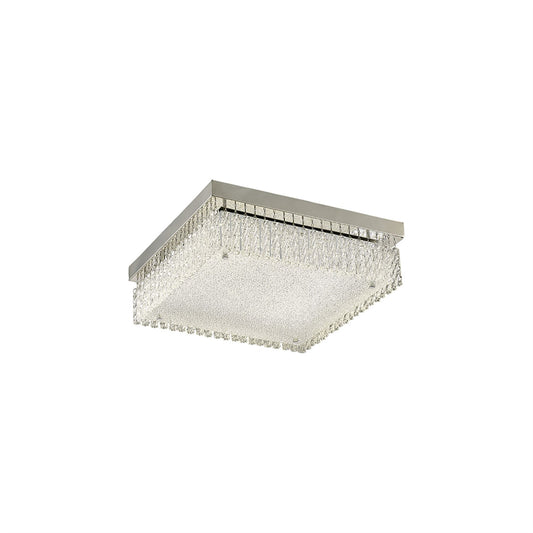 Diyas Aiden Large Square Flush  21W 1900lm LED 4200K Polished Chrome/Glass, 3yrs Warranty  Ceiling Light Fitting