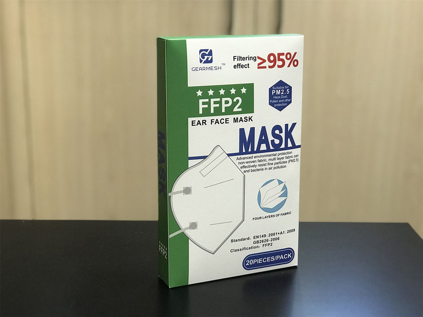 Deco Additions KN95/FFP2 4 Layer Mask, (2 Packs 10) High Standard PP Non-Woven Fabrics, Effectively Resist Fine Particles (PM2.5) >=95%, Breathable & Comfortable.