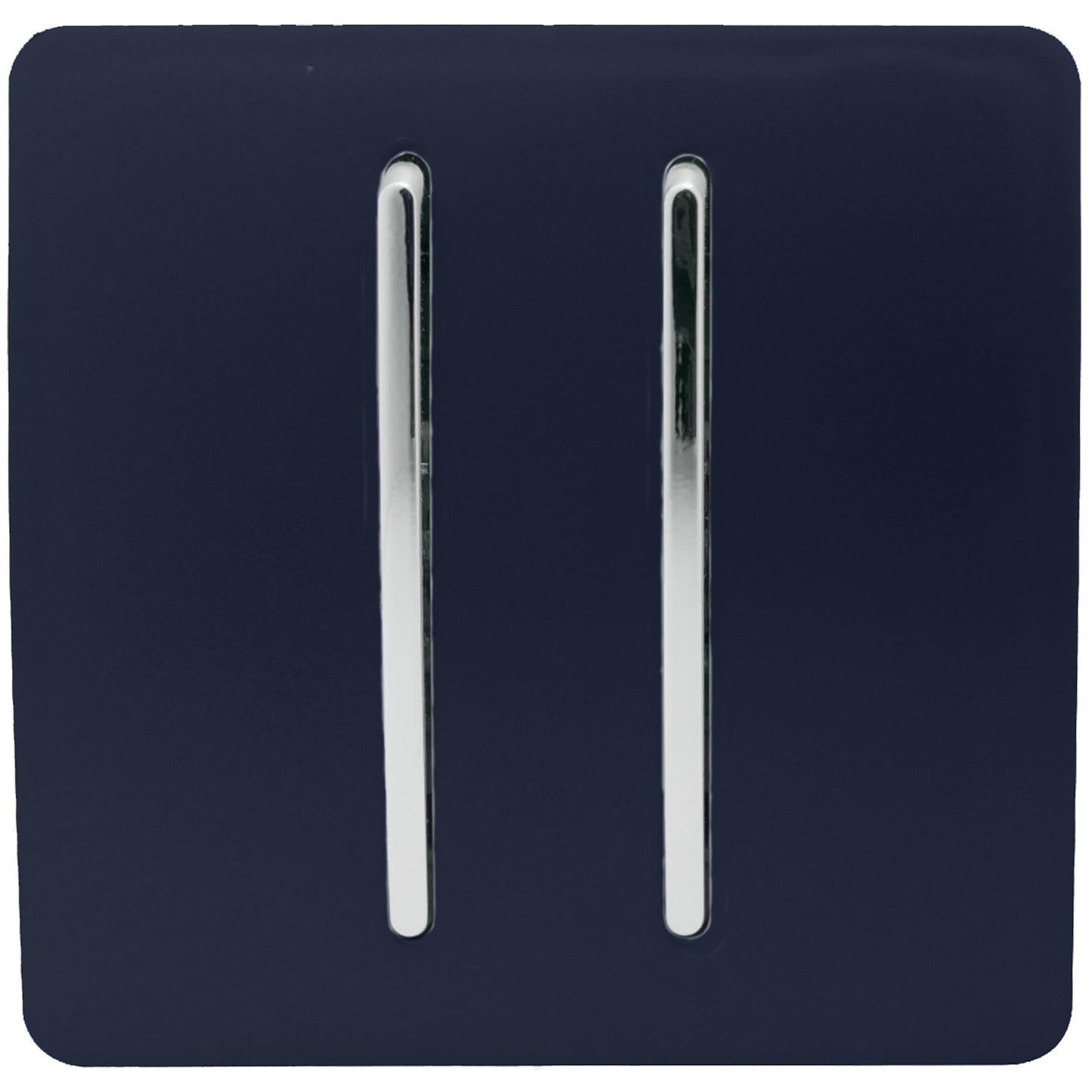 Trendi 2 Gang Artistic Modern Glossy Tactile Home Automation Switch Navy