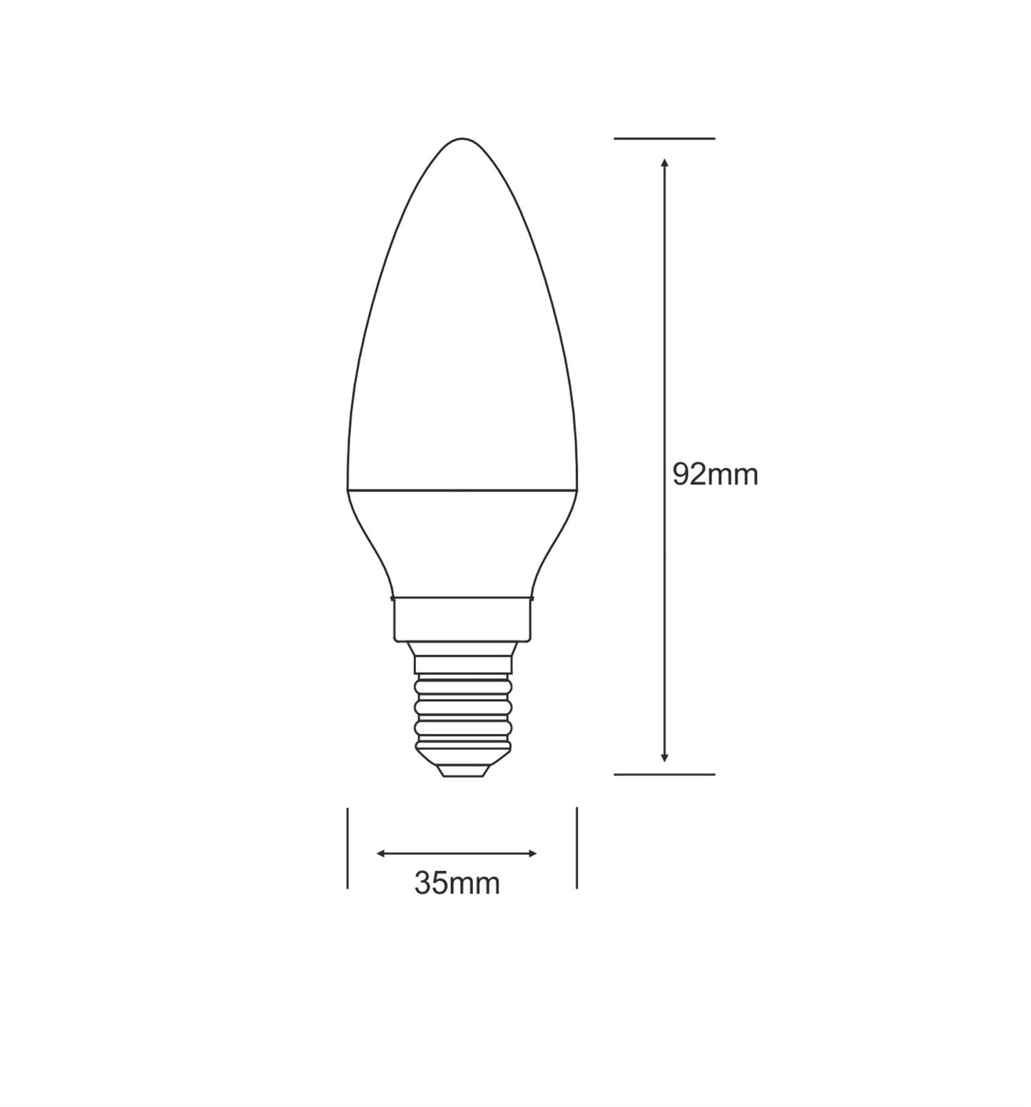 Luxram Kaleido LED Candle E14 Dimmable 3.5W Warm White 3000K, 250lm, Chrome Finish, 3yrs Warranty Crystal