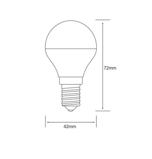 Luxram Kaleido LED Ball E14 Dimmable 3.5W White 6400K, 270lm, Chrome Finish, 3yrs Warranty Crystal