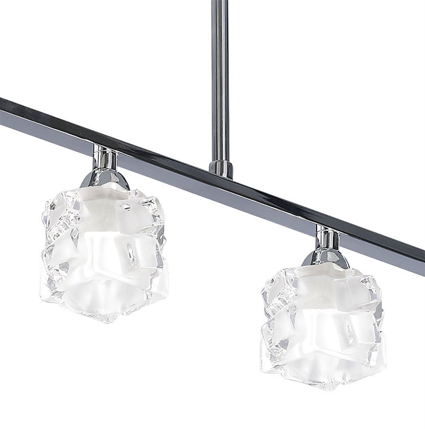 Mantra M1847 Ice Linear Pendant 4 Light G9 ECO Bar, Polished Chrome