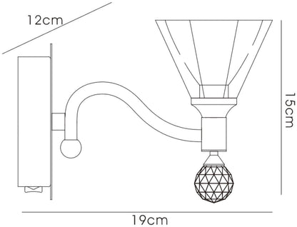 Diyas Neptune Wall Light 1 Light G9 Polished Chrome