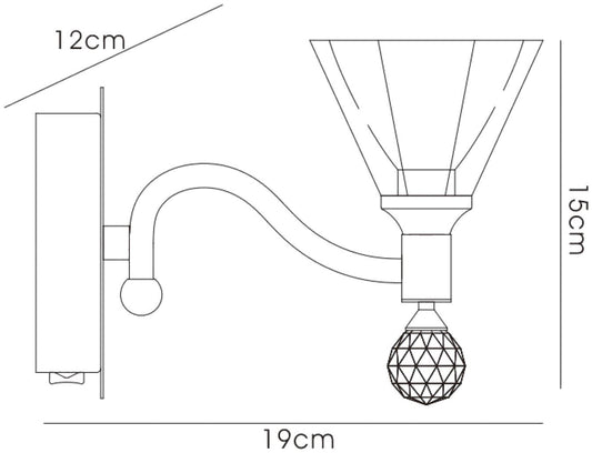 Diyas Neptune Wall Light 1 Light G9 Polished Chrome