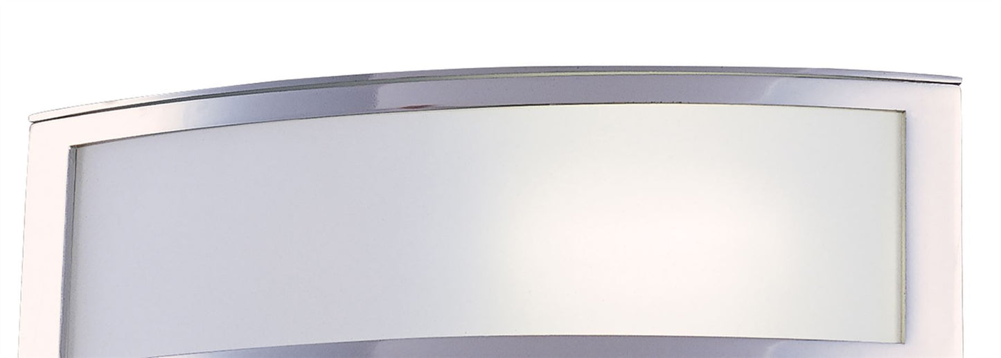 Mantra M0393 Duna E27 Wall Light 1 Light E27, Polished Chrome/White Acrylic