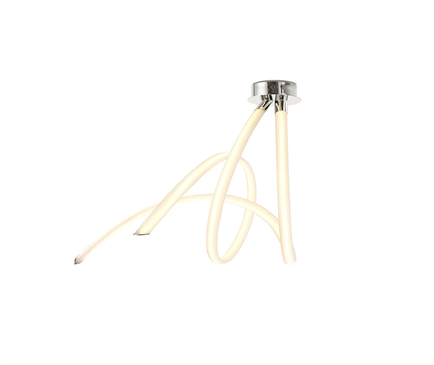 Mantra Armonia Semi Flush Spiral, 60W LED, 3000K, 4500lm, Polished Chrome/Frosted Acrylic, 3yrs Warranty Ceiling
