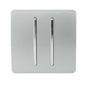 Trendi Artistic Modern Auto Retractive 2 Door Bell Switch Silver ART-2DBSI