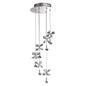 Diyas Aviva 30cm  6 Light 4000K LED Polished Chrome/Crystal Ceiling Pendant Light Fitting