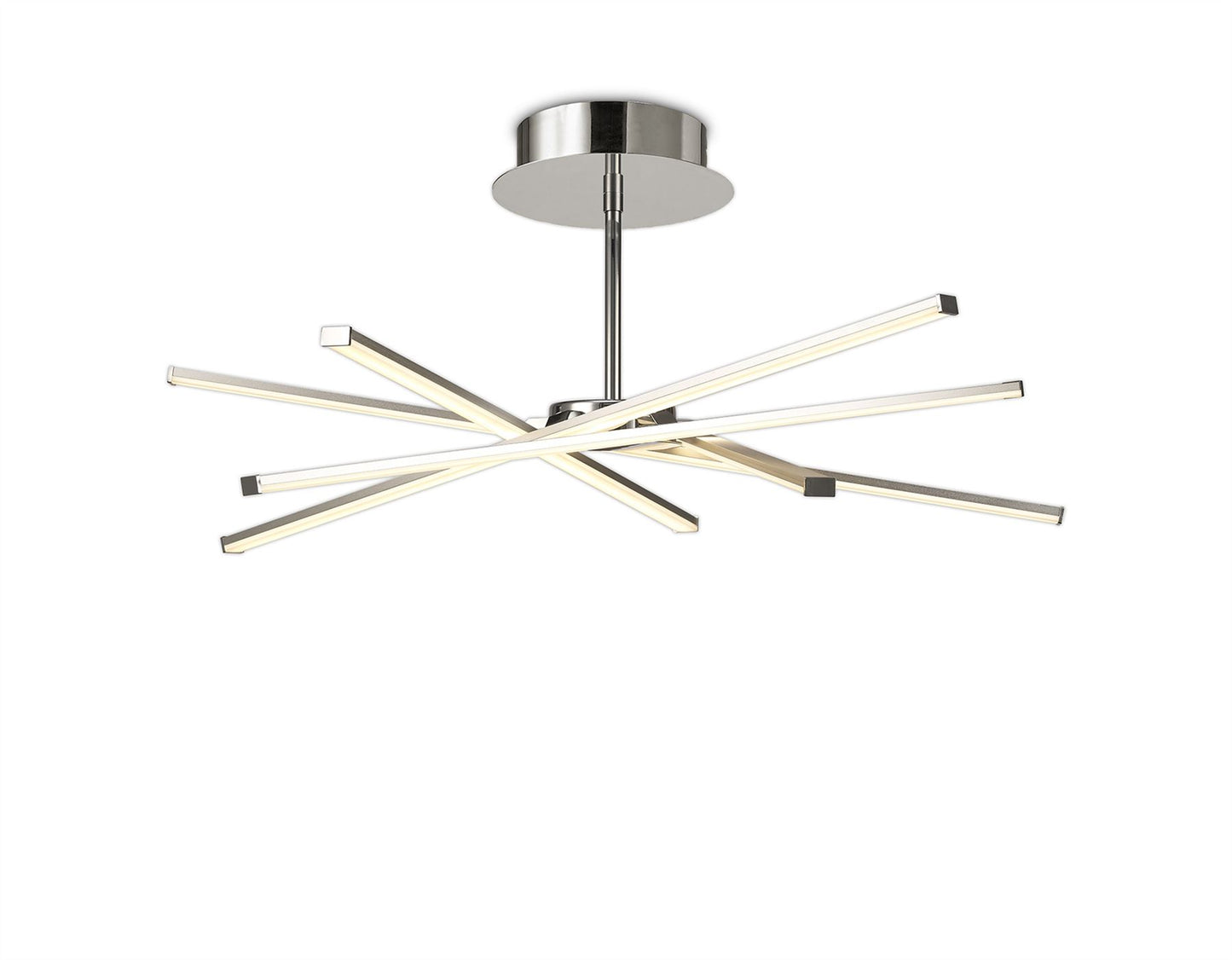 Mantra M5918 Star LED Ceiling 70.5cm Round 42W 3000K, 3700lm, Dimmable, Silver/Frosted Acrylic/Polished Chrome, 3yrs Warranty - M5918 Ceiling