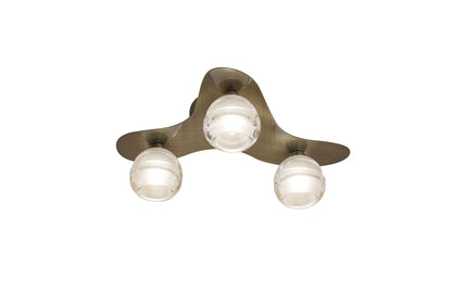 Mantra M1828 Loop Ceiling 3 Light G9 ECO, Antique Brass
