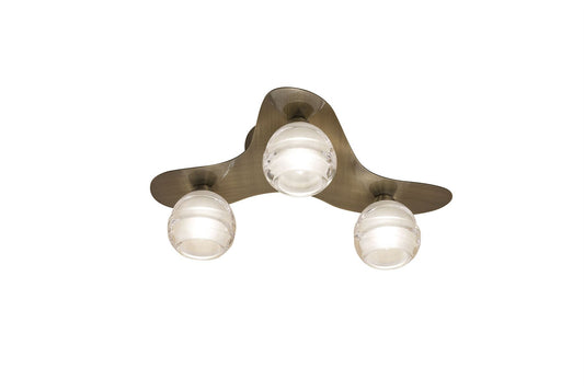 Mantra M1828 Loop Ceiling 3 Light G9 ECO, Antique Brass