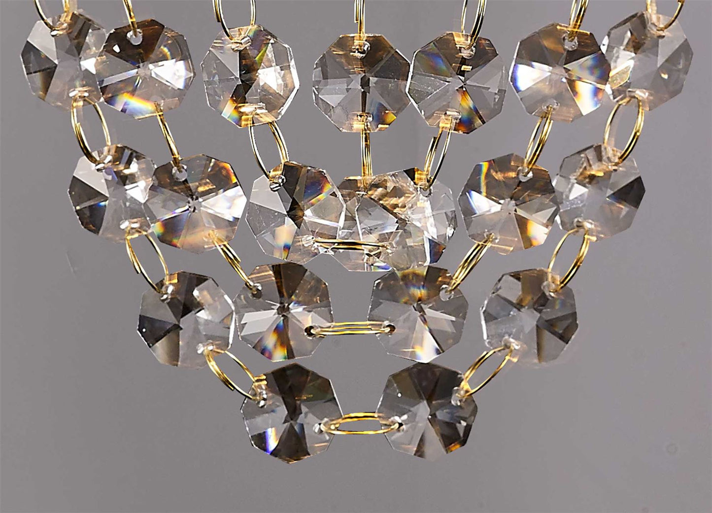 Diyas Camden Wall Light 2 Light G9 Rose Gold/Mosaic Glass/Crystal