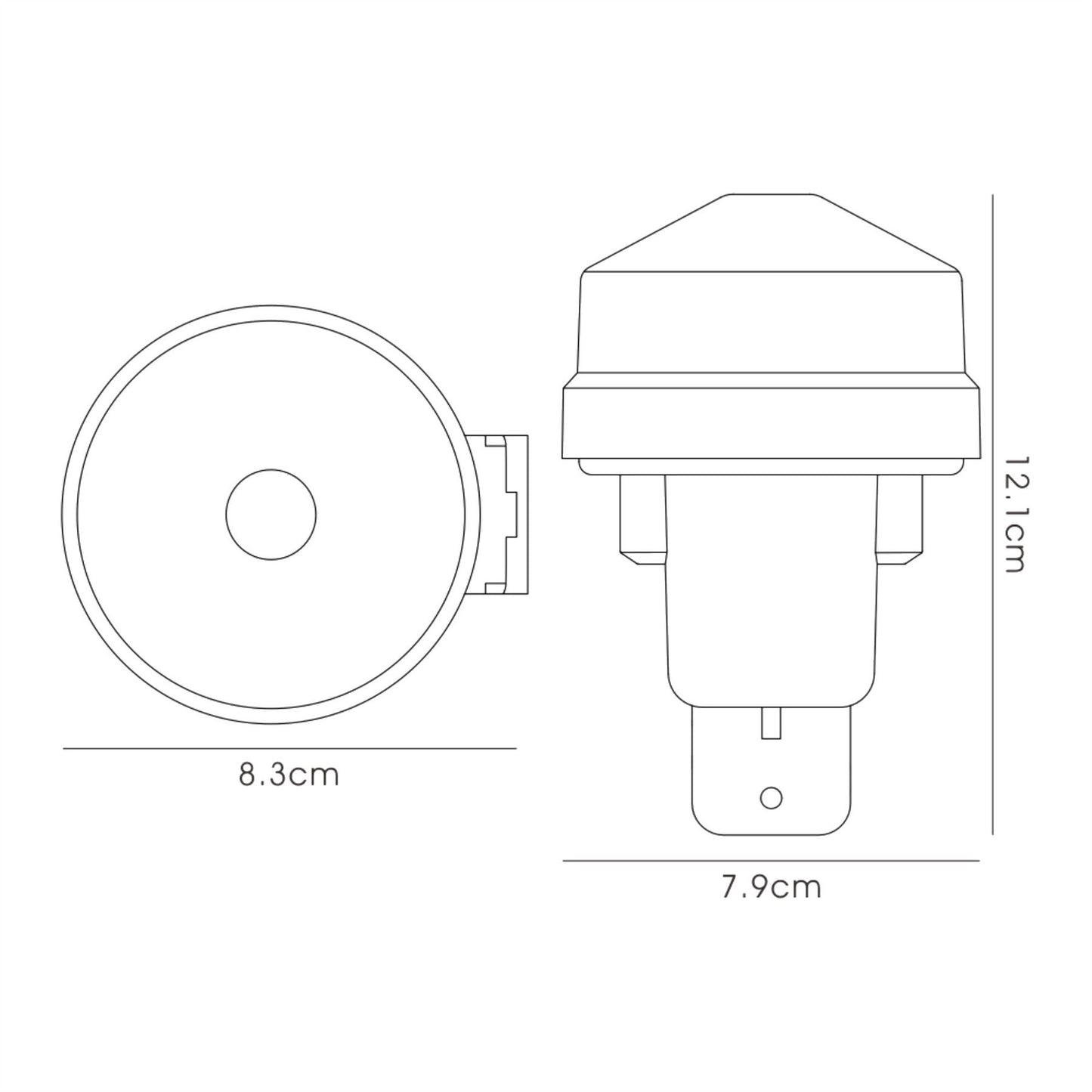 Deco Espial Wall Mounted Photocell Kit IP65 5-45Lux 10A Clear Cover/Black Ancillary