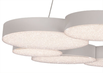 Mantra Fusion M5760 Lunas Pendant 80cm Diameter 76W LED 3000K, 3700lm, RF Remote Control White, 3yrs Warranty