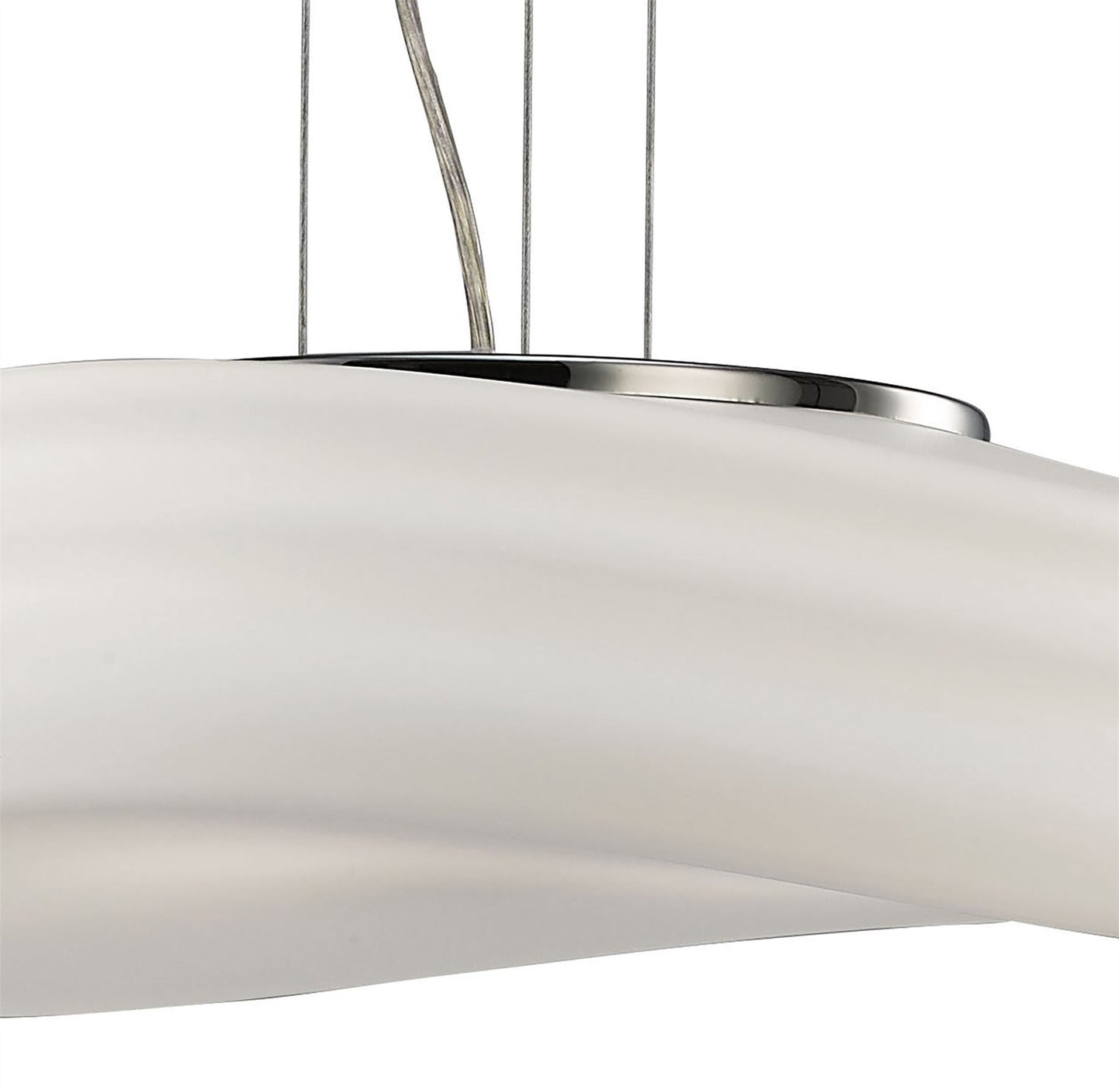 Mantra M3621 Mediterraneo Pendant 2 Light E27 Medium, Polished Chrome/Frosted White Glass
