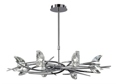 Mantra M1450 Eclipse Telescopic 8 Light G9, Polished Chrome