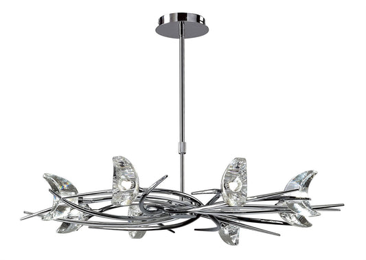 Mantra M1450 Eclipse Telescopic 8 Light G9, Polished Chrome