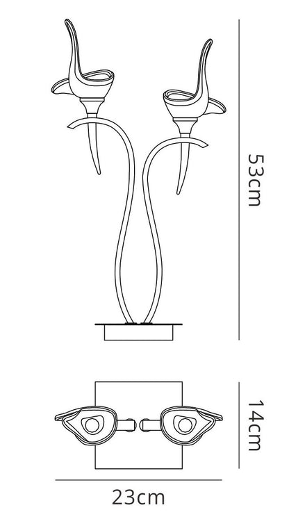 Mantra M0330 Viena Table Lamp 2 Light G9, Polished Chrome