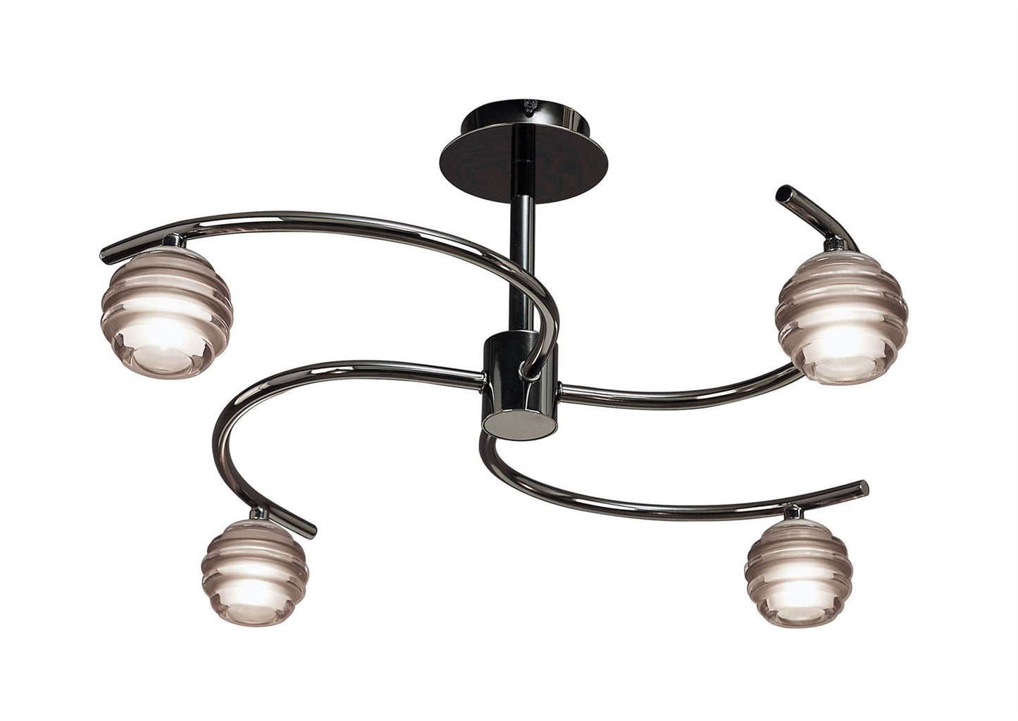 Mantra Sphere 59.3cm Semi Flush 4 Light G9, Black Chrome