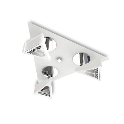 Mantra Fusion Filippo Spot Light 3 Light LED Triangular 5W 3000K, 1300lm, Matt White/Polished Chrome, 3yrs Warranty
