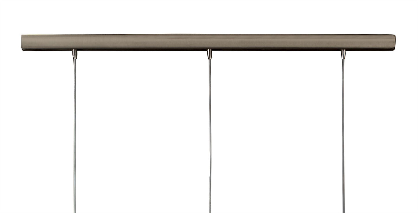 Mantra M0771 Zack Linear Pendant 3 Light E27 Line, Satin Nickel