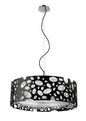Mantra Lupin 60cm Pendant 4 Light E27, Gloss Black/White Acrylic/Polished Chrome, CFL Lamps INCLUDED