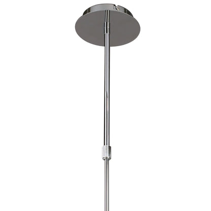 Mantra Guss Rectangular Pendant Convertible To Semi Flush 2 Arm E27 4 Light E27 Bar, Polished Chrome/White Acrylic, CFL Lamps INCLUDED
