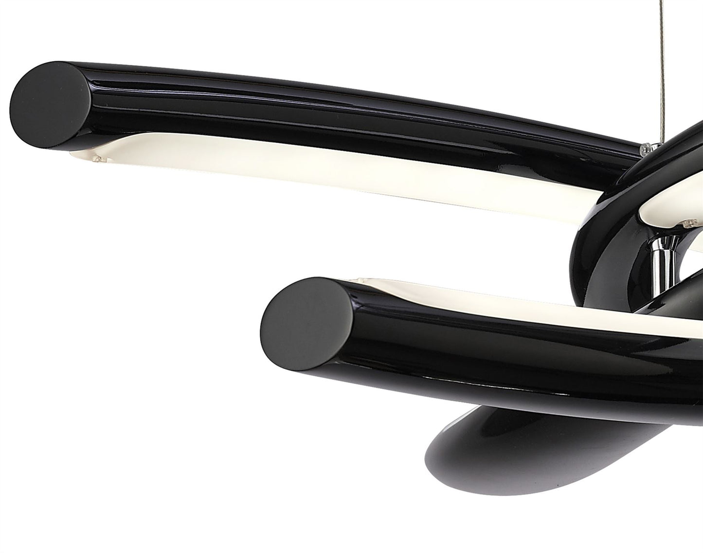 Mantra M3971 Knot Pendant 36W LED 3000K, 3600lm, Gloss Black/White Acrylic/Polished Chrome, 3yrs Warranty