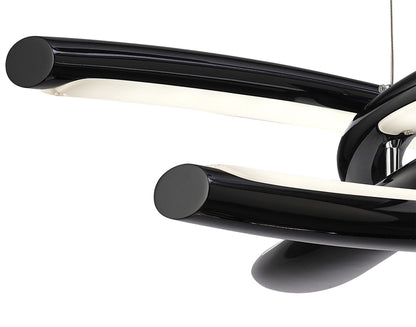 Mantra M3971 Knot Pendant 36W LED 3000K, 3600lm, Gloss Black/White Acrylic/Polished Chrome, 3yrs Warranty