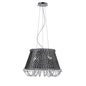 Diyas Lanzo 49cm  4 Light E14 Black Chrome/Crystal Ceiling Pendant Light Fitting