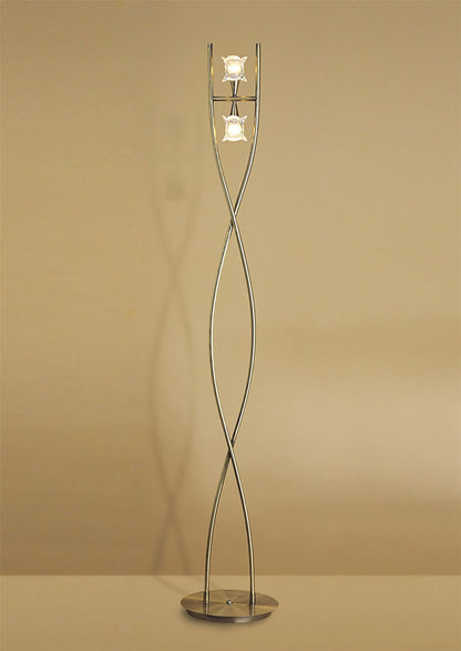 Mantra Rosa Del Desierto Floor Lamp 2 Light G9, Antique Brass, NOT LED/CFL Compatible