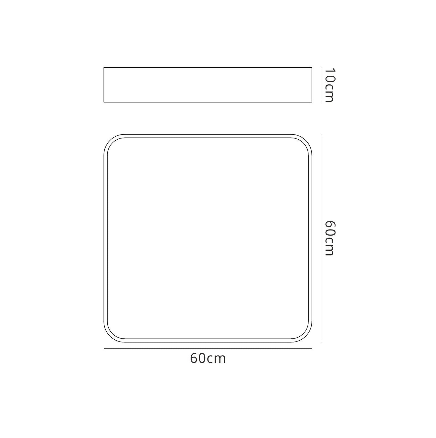 Mantra Fusion M5513 Cumbuco Flush 60cm Square, 4800lm, 80W LED 4000K White/ Acrylic, 3yrs Warranty - M5513 Ceiling
