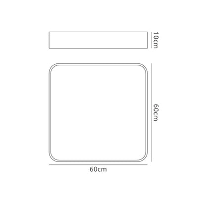Mantra Fusion M5513 Cumbuco Flush 60cm Square, 4800lm, 80W LED 4000K White/ Acrylic, 3yrs Warranty - M5513 Ceiling