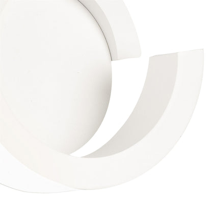 Mantra Tsunami 1 Light Round Wall Light, 12W LED, 3000K, 900lm, Sand White, 3yrs Warranty