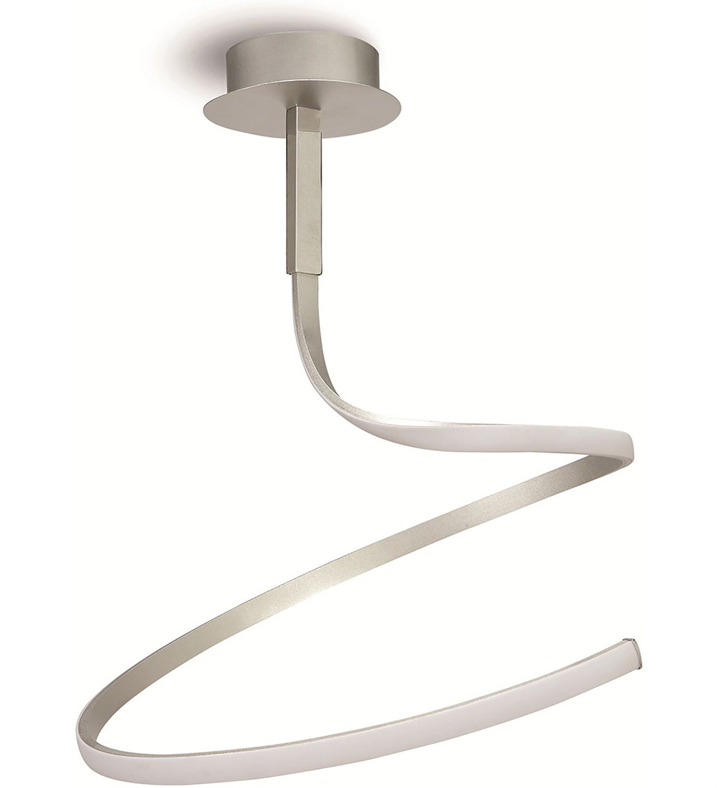 Mantra M4996 Nur Semi Ceiling 30W LED 3000K, 2400lm, Dimmable Silver/Frosted Acrylic/Polished Chrome, 3yrs Warranty - M4996 Ceiling
