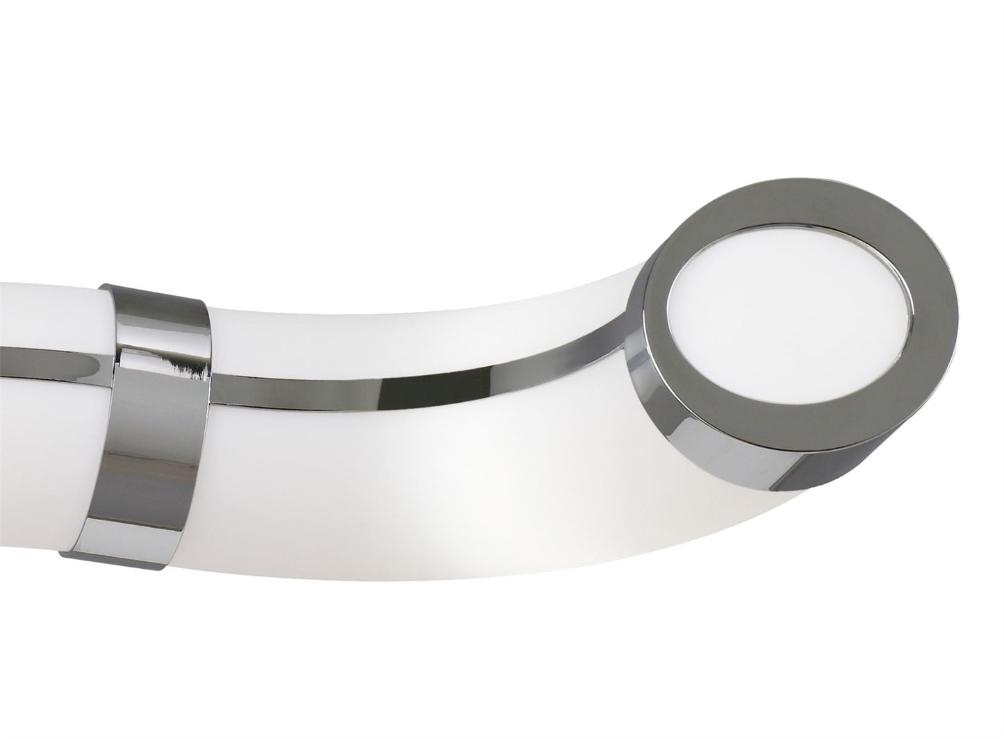 Mantra Guss Telescopic E27 3 Light E27 Bar, Polished Chrome, White Acrylic, CFL Lamps INCLUDED