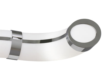 Mantra Guss Telescopic E27 3 Light E27 Bar, Polished Chrome, White Acrylic, CFL Lamps INCLUDED