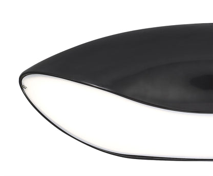 Mantra Pasion Oval Ceiling 4 Light E27, Gloss Black/White Acrylic/Polished Chrome, CFL Lamps INCLUDED