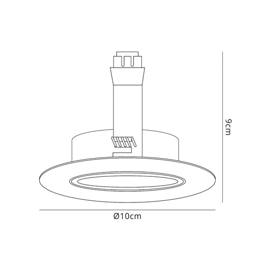 Deco Hudson GU10 Adjustable Downlight Polished Chrome (Lamp Not Included), Cut Out: 84mm