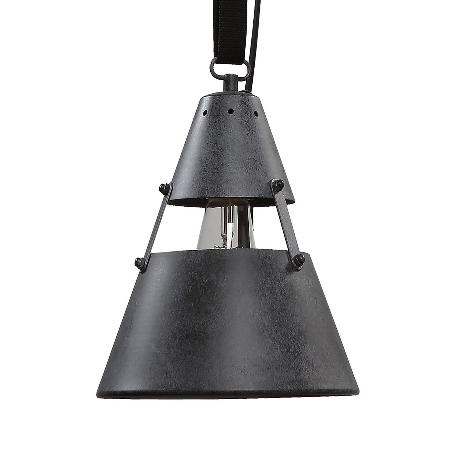 Mantra M5442 Industrial Ceiling 1 Light 40W E27 Oxide Metal, Black Belt