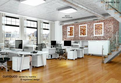 Mantra Fusion M5513 Cumbuco Flush 60cm Square, 4800lm, 80W LED 4000K White/ Acrylic, 3yrs Warranty - M5513 Ceiling