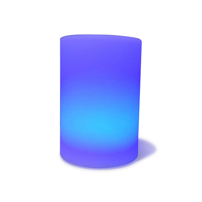 Mantra Huevo Cylinder Shape Waterproof Battery Operated RGB LED Light. Can be used in swimming pool. 7 colours + white + candle. with remote contol, Opal White