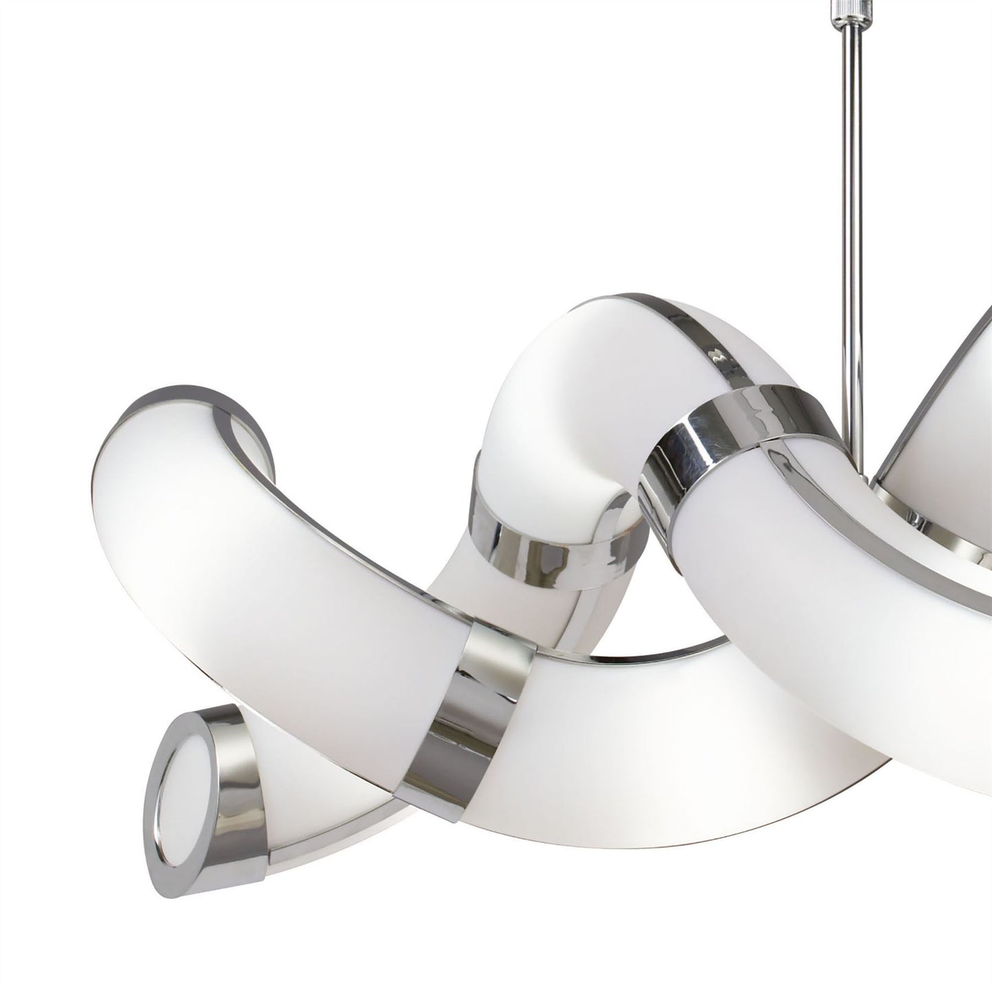 Mantra Guss GU10 Guss Rectangular Telescopic GU10 8 Light L1/SGU10 Twisted, Polished Chrome/White Acrylic, CFL Lamps INCLUDED