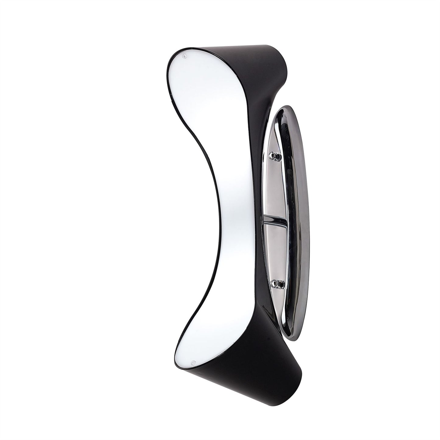 Mantra M1554 Ora Wall Light 2 Light E27, Gloss Black/White Acrylic/Polished Chrome