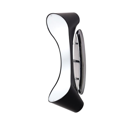Mantra M1554 Ora Wall Light 2 Light E27, Gloss Black/White Acrylic/Polished Chrome